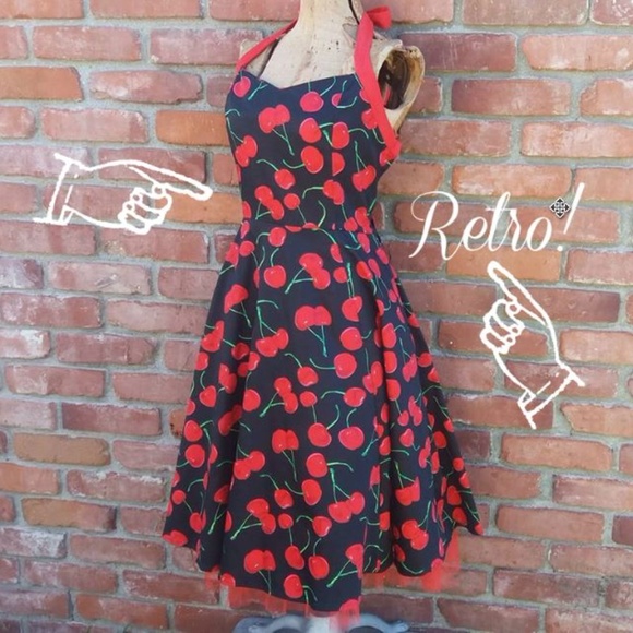Hearts and Roses Dresses & Skirts - Hearts and Roses Retro Cherries Halter Dress